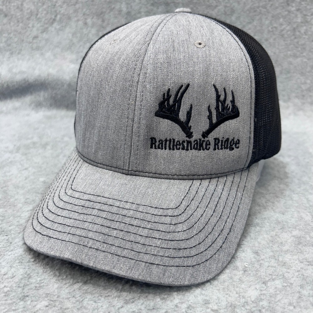 Rattlesnake Ridge Antlers Mens Gray Richardson 112 Trucker Hat Snapback OSFM